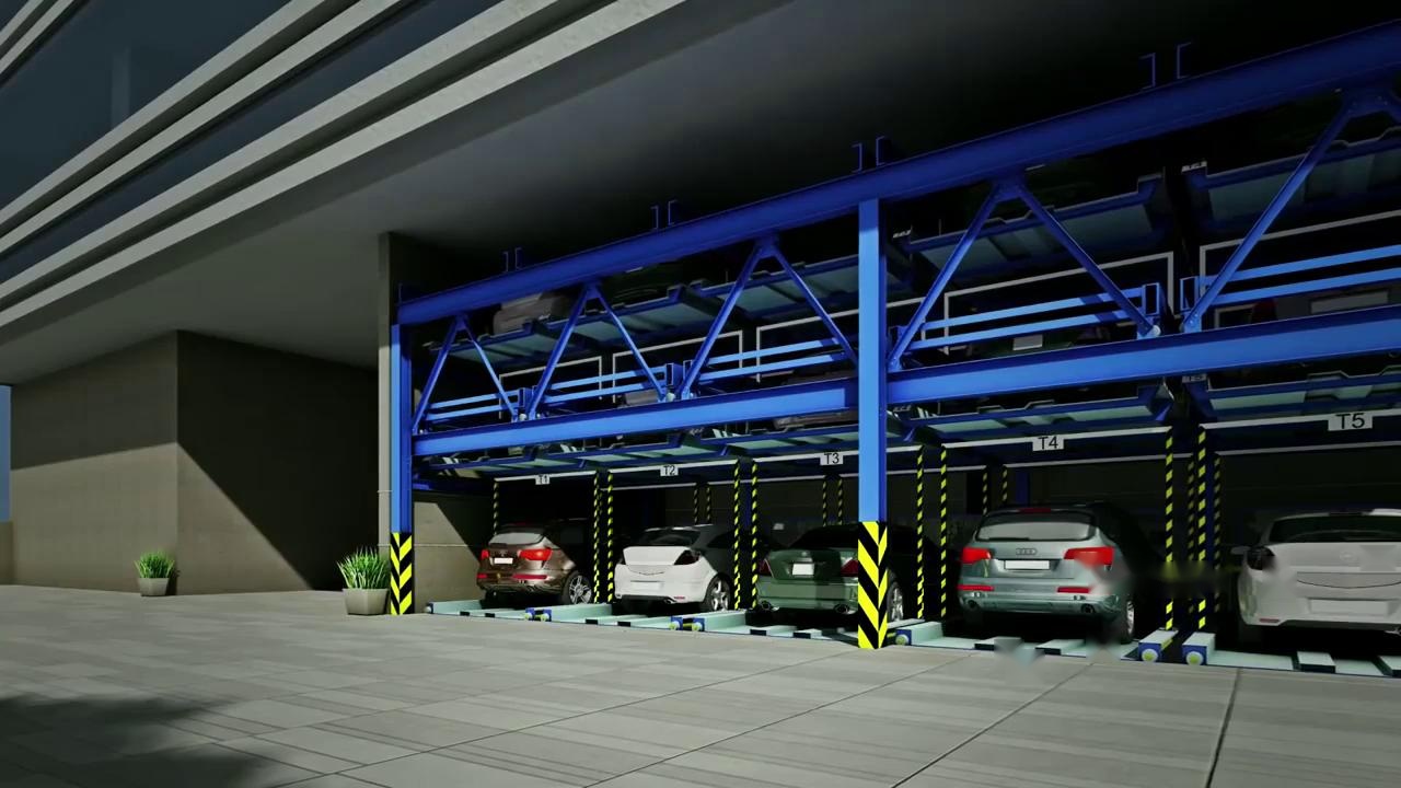 机电产品三维动画制作--立体车库3D动画(四）