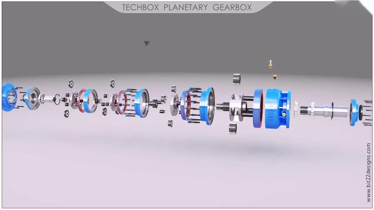 机械三维动画制作--行星齿轮减速机3D动画(三)