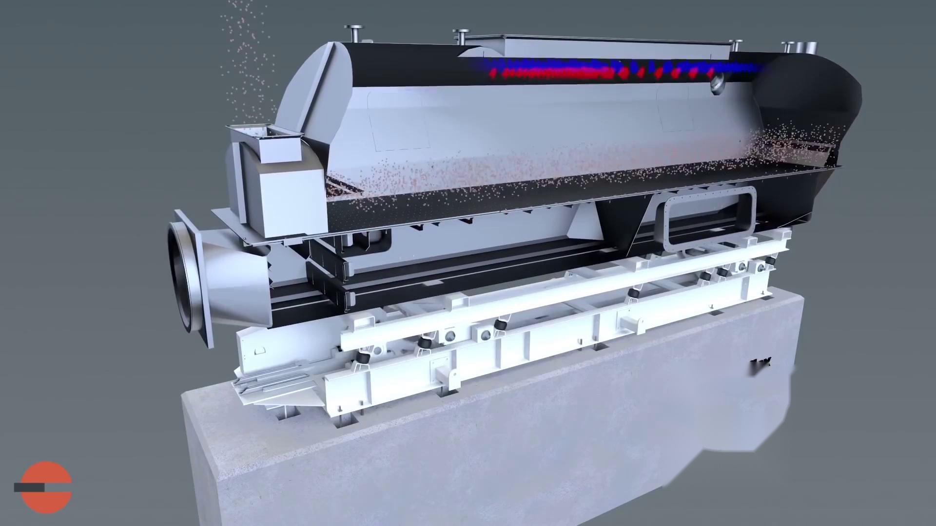 工业三维动画样片--流化床干燥机3D动画